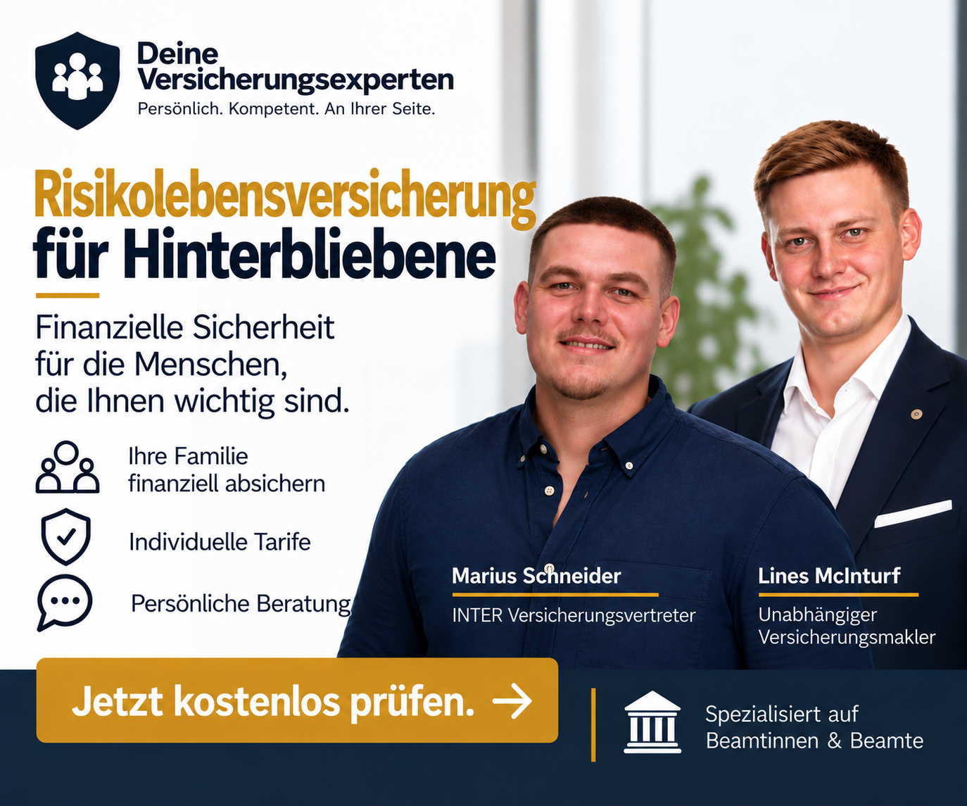 Risikolebensversicherung für Hinterbliebene